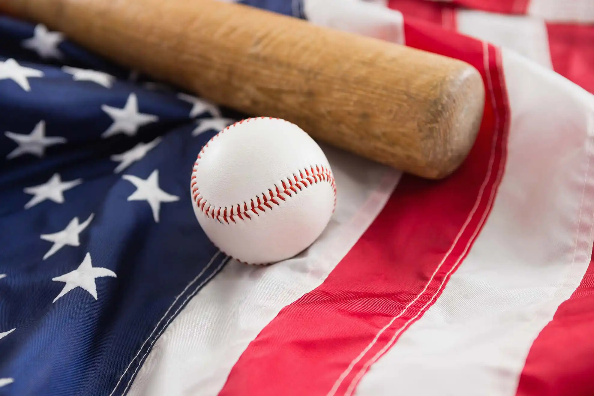 Baseball Bat American Flag